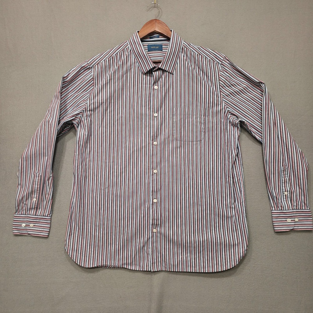 Fairline Men's Multicolored Striped Long Sleeve Button Up Shirt Size XXL